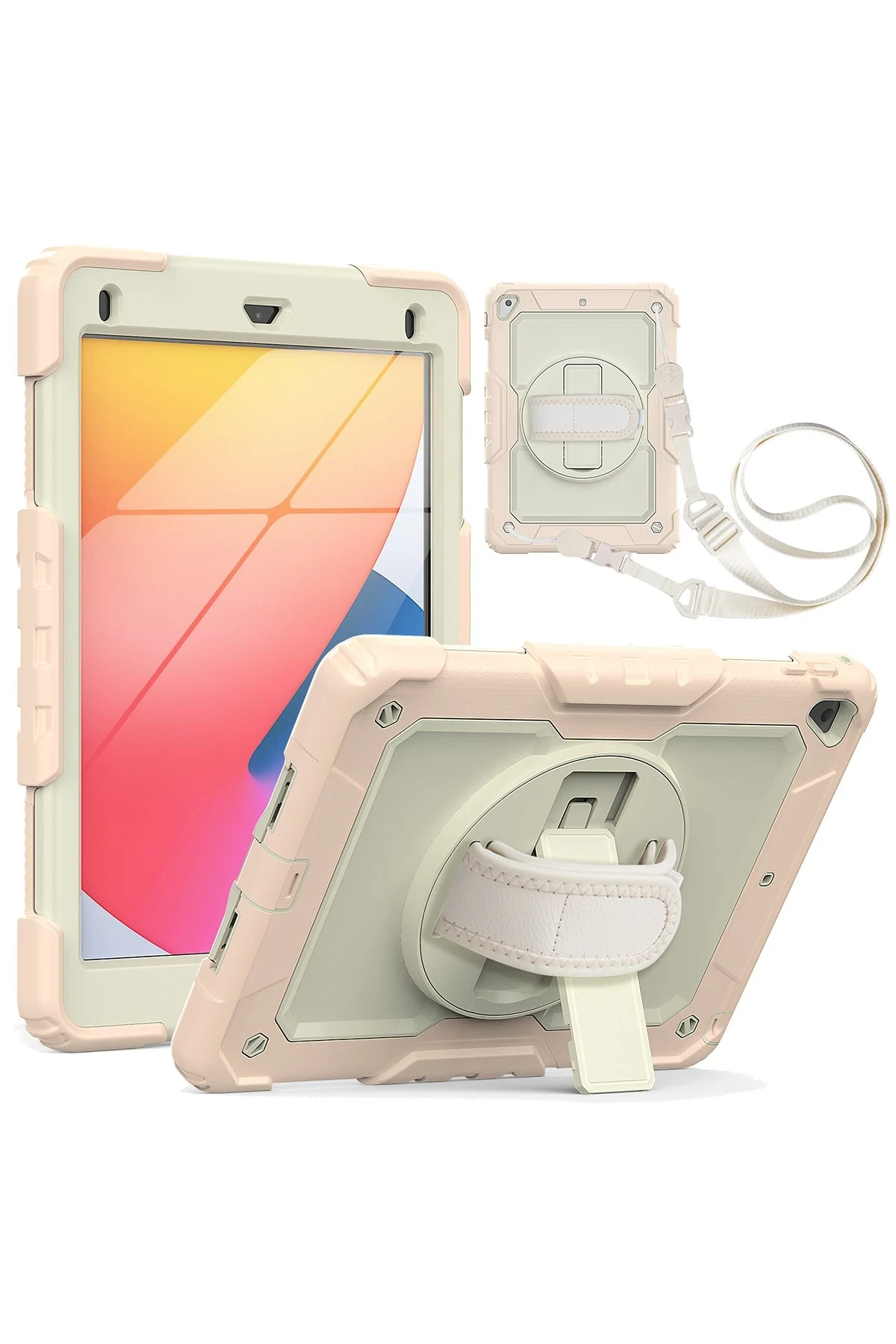 newface-ipad-5-air-97-kilif-strap-new-tablet-kapak-pembe-default Uray store Apple iPad 5 Air 9.7 Kılıf Strap New Tablet Kapak - Pembe - Görsel 1