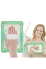 Uray store Apple iPad 5 Air 9.7 Kılıf Strap New Tablet Kapak - Yeşil - Görsel 2