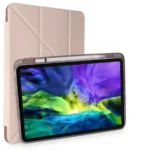 Uray store Apple iPad Air 4 10.9 Kılıf Kalemlikli Mars Tablet Kılıfı - Rose Gold