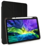 Uray store Apple iPad Air 4 10.9 Kılıf Kalemlikli Mars Tablet Kılıfı - Siyah