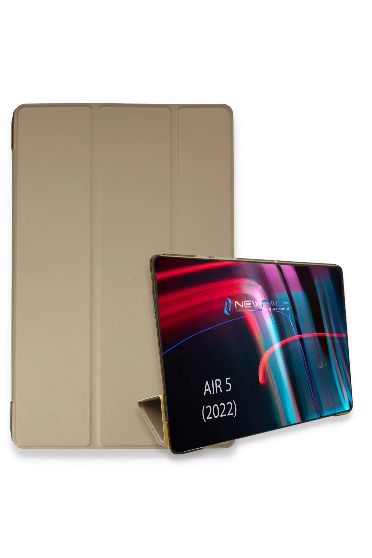 newface-ipad-air-5-2022-kilif-tablet-smart-kilif-gold-default Uray store Apple iPad Air 5 (2022) Kılıf Tablet Smart Kılıf - Gold - Görsel 1