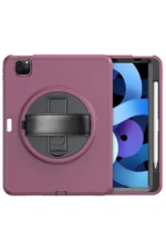 Uray store Apple iPad Pro 11 (2018) Kılıf Hand Strap Tablet Kılıfı - Mürdüm - Görsel 3