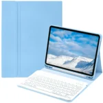 Uray store Apple iPad Pro 11 (2022) Kılıf KC01 Smart Klavyeli Tablet Kılıfı - Açık Mavi