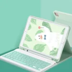 Uray store Apple iPad Pro 11 (2022) Kılıf KC01 Smart Klavyeli Tablet Kılıfı - Açık Yeşil