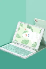 Uray store Apple iPad Pro 11 (2022) Kılıf KC01 Smart Klavyeli Tablet Kılıfı - Açık Yeşil