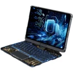 Uray store Apple JP11 iPad Pro 11 (2022) Kılıf Vales Dönen Ledli Klavyeli Tablet Kılıfı - Siyah