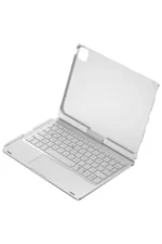 Uray store Apple iPad Pro 11 (2024) F11 ATS Kılıf Magic Dönen Klavyeli Tablet Kılıf - Gümüş - Görsel 2