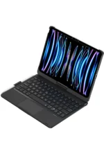 Uray store Apple iPad Pro 11 (2024) F11 ATS Kılıf Magic Dönen Klavyeli Tablet Kılıf - Siyah - Görsel 3