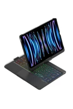 Uray store Apple iPad Pro 11 (2024) F11 ATS Kılıf Magic Dönen Klavyeli Tablet Kılıf - Siyah - Görsel 4
