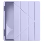 Uray store Apple iPad Pro 11 (2024) Kılıf Kalemlikli Hugo Tablet Kılıfı - Lila