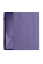 Uray store Apple iPad Pro 11 (2024) Kılıf Kalemlikli Hugo Tablet Kılıfı - Mor
