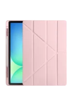 Uray store Apple iPad Pro 11 (2024) Kılıf Kalemlikli Hugo Tablet Kılıfı - Rose Gold