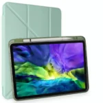 Uray store Apple iPad Pro 11 (2024) Kılıf Kalemlikli Mars Tablet Kılıfı - Açık Yeşil