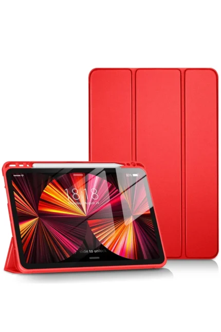 Uray store Apple iPad Pro 11 (2024) Kılıf Tablet Smart Kılıf - Kırmızı