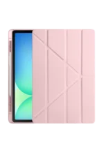 Uray store Apple iPad Pro 13 (2024) Kılıf Kalemlikli Hugo Tablet Kılıfı - Rose Gold