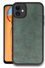 Uray store Apple iPhone 11 Kılıf Aras Deri Kapak - Koyu Yeşil