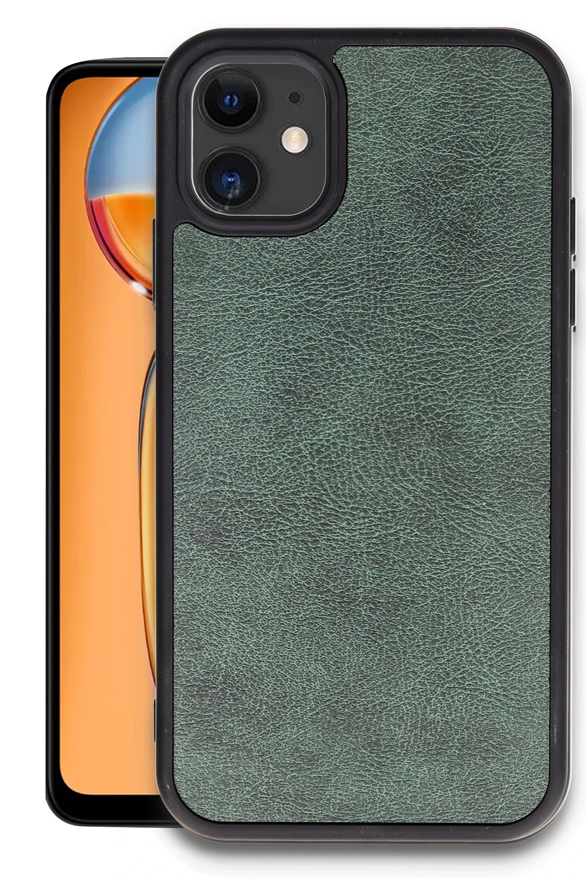newface-iphone-11-kilif-aras-deri-kapak-koyu-yesil-default Uray store Apple iPhone 11 Kılıf Aras Deri Kapak - Koyu Yeşil - Görsel 1
