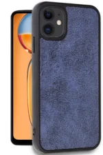 Uray store Apple iPhone 11 Kılıf Aras Deri Kapak - Lacivert - Görsel 2