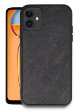 Uray store Apple iPhone 11 Kılıf Aras Deri Kapak - Siyah
