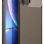 Uray store Apple iPhone 11 Kılıf Auto Focus Karbon Kapak - Kahverengi