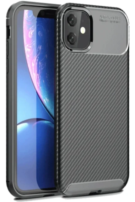 Uray store Apple iPhone 11 Kılıf Auto Focus Karbon Kapak - Siyah