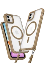 Uray store Apple iPhone 11 Kılıf Enka Magsafe Silikon Kılıf - Desert