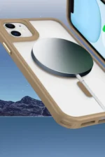 Uray store Apple iPhone 11 Kılıf Enka Magsafe Silikon Kılıf - Desert - Görsel 3