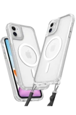 Uray store Apple iPhone 11 Kılıf Enka Magsafe Silikon Kılıf - Şeffaf