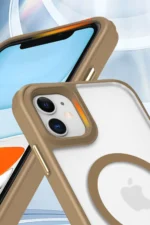 Uray store Apple iPhone 11 Kılıf Enka Magsafe Silikon Kılıf - Şeffaf - Görsel 3