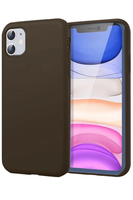 Uray store Apple iPhone 11 Kılıf First Silikon - Kahverengi