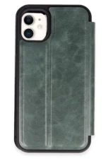 Uray store Apple iPhone 11 Kılıf Flip Cover - Koyu Yeşil