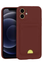 Uray store Apple iPhone 11 Kılıf Kelvin Kartvizitli Silikon - Bordo