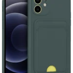 Uray store Apple iPhone 11 Kılıf Kelvin Kartvizitli Silikon - Koyu Yeşil