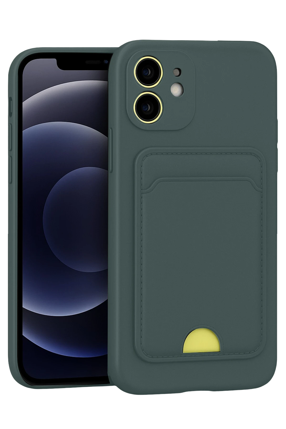 newface-iphone-11-kilif-kelvin-kartvizitli-silikon-koyu-yesil-default Uray store Apple iPhone 11 Kılıf Kelvin Kartvizitli Silikon - Koyu Yeşil - Görsel 1