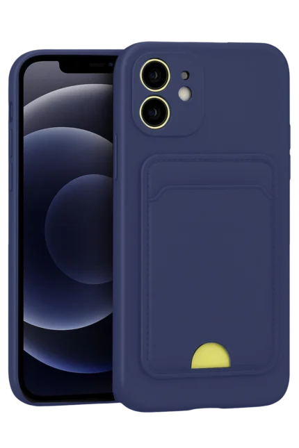 Uray store Apple iPhone 11 Kılıf Kelvin Kartvizitli Silikon - Lacivert