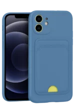 Uray store Apple iPhone 11 Kılıf Kelvin Kartvizitli Silikon - Mavi