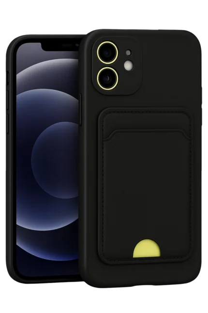 Uray store Apple iPhone 11 Kılıf Kelvin Kartvizitli Silikon - Siyah