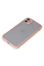 Uray store Apple iPhone 11 Kılıf Montreal Silikon Kapak - Pembe - Görsel 4
