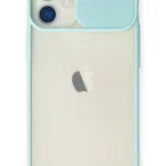 Uray store Apple iPhone 11 Kılıf Palm Buzlu Kamera Sürgülü Silikon - Turkuaz