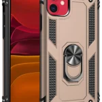 Uray store Apple iPhone 11 Kılıf Sofya Yüzüklü Silikon Kapak - Gold