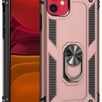 Uray store Apple iPhone 11 Kılıf Sofya Yüzüklü Silikon Kapak - Rose