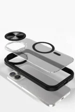 Uray store Apple iPhone 11 Kılıf Teleskop Lens Magsafe Silikon Kapak - Siyah - Görsel 2