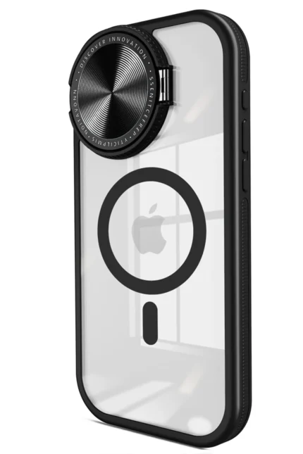 Uray store Apple iPhone 11 Kılıf Teleskop Lens Magsafe Silikon Kapak - Siyah