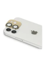 Uray store Apple iPhone 11 Pers Alüminyum Kamera Lens - Gold - Görsel 2