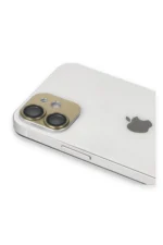 Uray store Apple iPhone 11 Pers Alüminyum Kamera Lens - Gold - Görsel 3