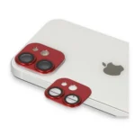 Uray store Apple iPhone 11 Pers Alüminyum Kamera Lens - Kırmızı