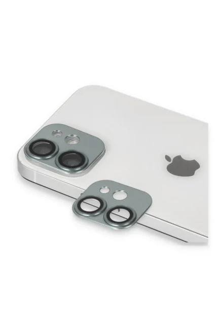 Uray store Apple iPhone 11 Pers Alüminyum Kamera Lens - Yeşil