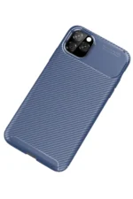 Uray store Apple iPhone 11 Pro Kılıf Auto Focus Karbon Kapak - Lacivert - Görsel 2