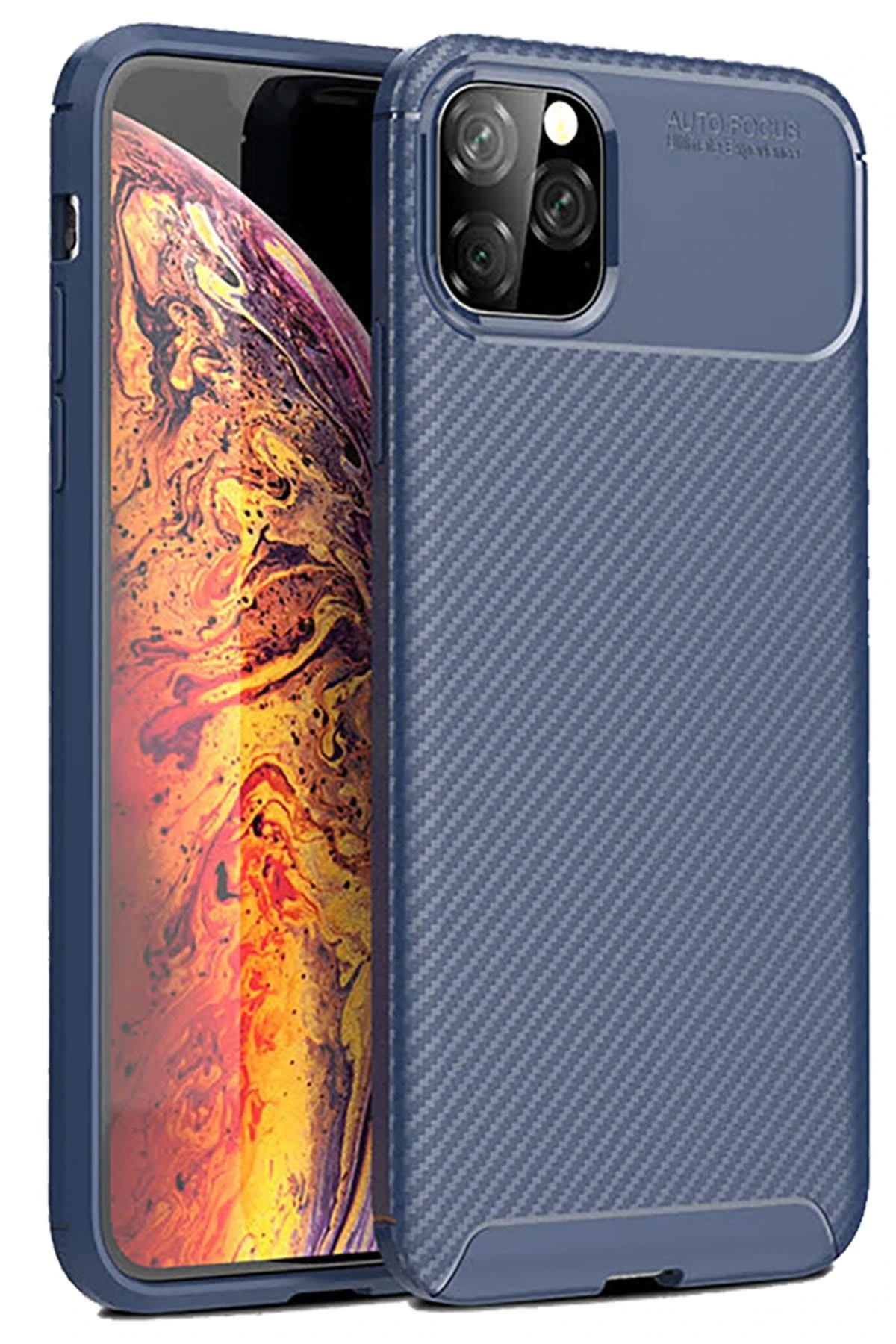 newface-iphone-11-pro-kilif-auto-focus-karbon-kapak-lacivert-default Uray store Apple iPhone 11 Pro Kılıf Auto Focus Karbon Kapak - Lacivert - Görsel 1
