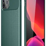 Uray store Apple iPhone 11 Pro Kılıf Auto Focus Karbon Kapak - Yeşil